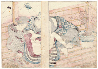 COMPARISON OF FIGURES: LOVERS AND KITES (Teisai Sencho)