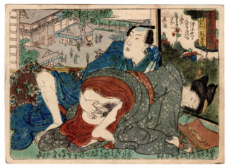 FAMOUS PLACES OF THE CAPITAL IN SPRING COLORS: GION NIKENCHAYA (Utagawa School)